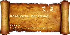 Kaminszky Marianna névjegykártya